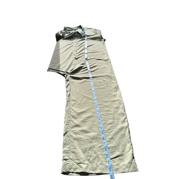 NWT Silk & Salt Olive Green Plus Wide Leg Utility The Rubin Jumpsuit Size XXL - Picture 13 of 14